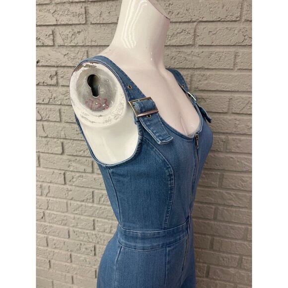 Haute Monde Women Denim Jumpsuit Size S - Picture 6 of 9